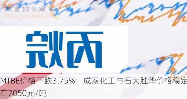 MTBE价格下跌3.75%：成泰化工与石大胜华价格稳定在7050元/吨