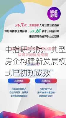 中指研究院：典型房企构建新发展模式已初现成效