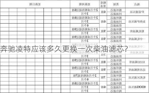 奔驰凌特应该多久更换一次柴油滤芯？