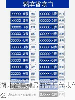 湖北省车牌号的字母代表什么？