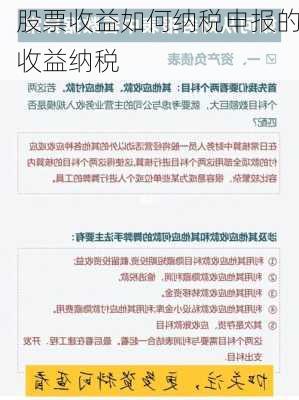 股票收益如何纳税申报的收益纳税