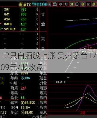 12只白酒股上涨 贵州茅台1709元/股收盘