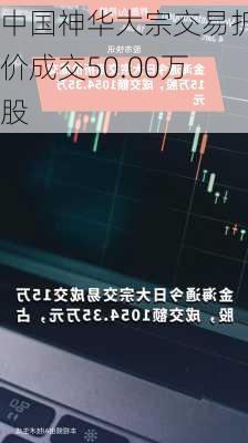 中国神华大宗交易折价成交50.00万股