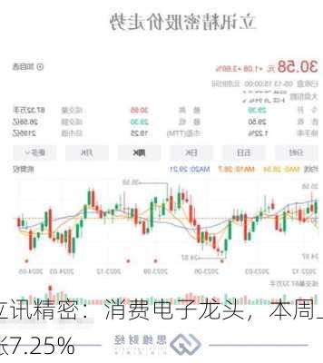 立讯精密：消费电子龙头，本周上涨7.25%