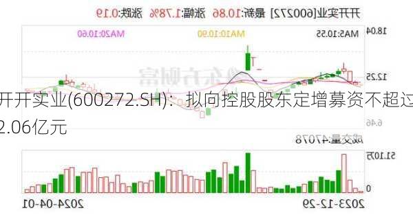 开开实业(600272.SH)：拟向控股股东定增募资不超过2.06亿元