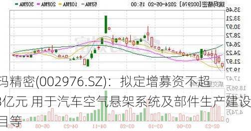 瑞玛精密(002976.SZ)：拟定增募资不超6.8亿元 用于汽车空气悬架系统及部件生产建设项目等