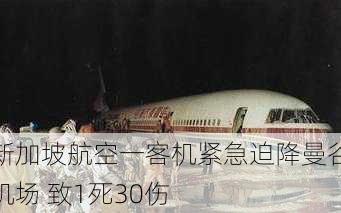 新加坡航空一客机紧急迫降曼谷机场 致1死30伤