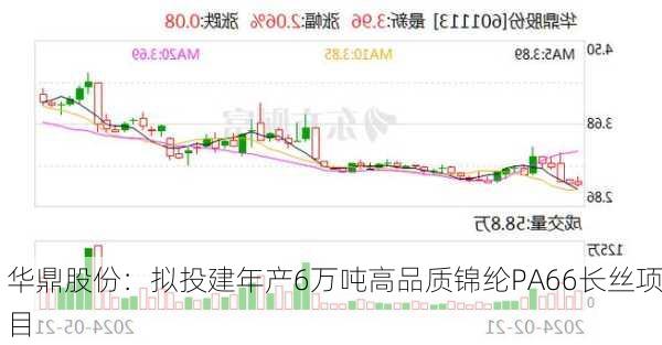 华鼎股份：拟投建年产6万吨高品质锦纶PA66长丝项目