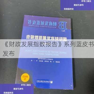 《财政发展指数报告》系列蓝皮书发布