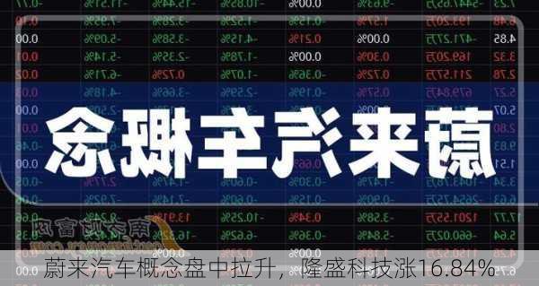 蔚来汽车概念盘中拉升，隆盛科技涨16.84%