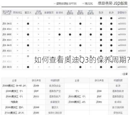 如何查看奥迪Q3的保养周期？