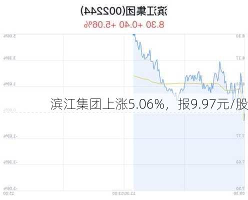 滨江集团上涨5.06%，报9.97元/股