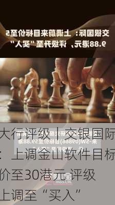 大行评级｜交银国际：上调金山软件目标价至30港元 评级上调至“买入”