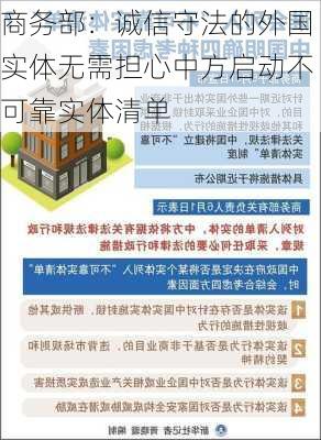 商务部：诚信守法的外国实体无需担心中方启动不可靠实体清单