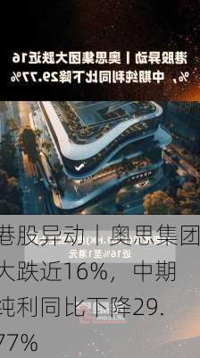 港股异动丨奥思集团大跌近16%，中期纯利同比下降29.77%