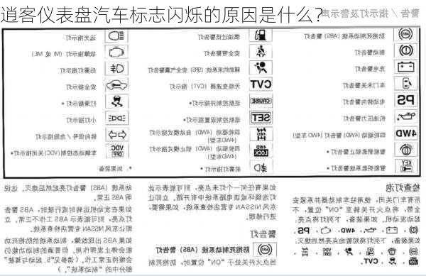 逍客仪表盘汽车标志闪烁的原因是什么？