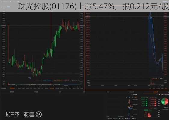 珠光控股(01176)上涨5.47%，报0.212元/股