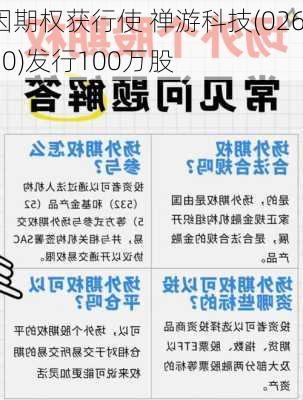 因期权获行使 禅游科技(02660)发行100万股