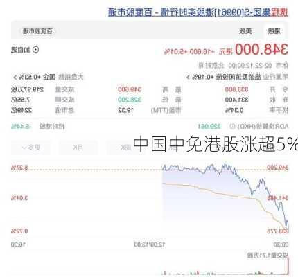 中国中免港股涨超5%