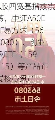 A股四宽基指数震荡，中证A50ETF易方达（563080）、创业板ETF（159915）等产品布局核心资产