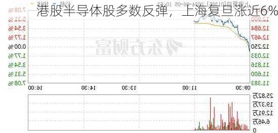 港股半导体股多数反弹，上海复旦涨近6%