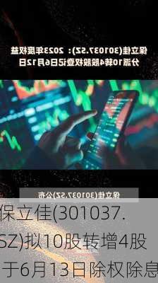 保立佳(301037.SZ)拟10股转增4股 于6月13日除权除息