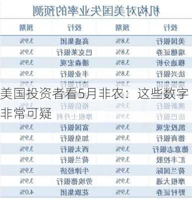 美国投资者看5月非农：这些数字非常可疑