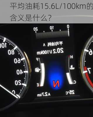 平均油耗15.6L/100km的含义是什么？