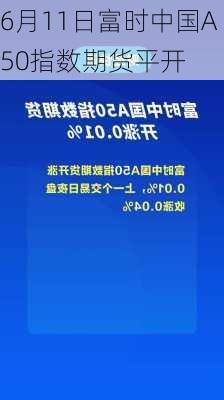 6月11日富时中国A50指数期货平开