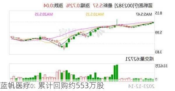 蓝帆医疗：累计回购约553万股