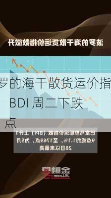 波罗的海干散货运价指数：BDI 周二下跌 52 点