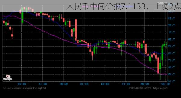 人民币中间价报7.1133，上调2点