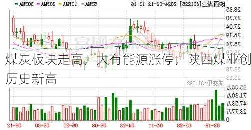 煤炭板块走高，大有能源涨停，陕西煤业创历史新高