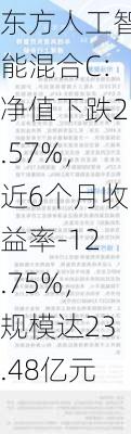 东方人工智能混合C：净值下跌2.57%，近6个月收益率-12.75%，规模达23.48亿元