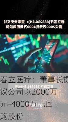 春立医疗：董事长提议公司以2000万元-4000万元回购股份