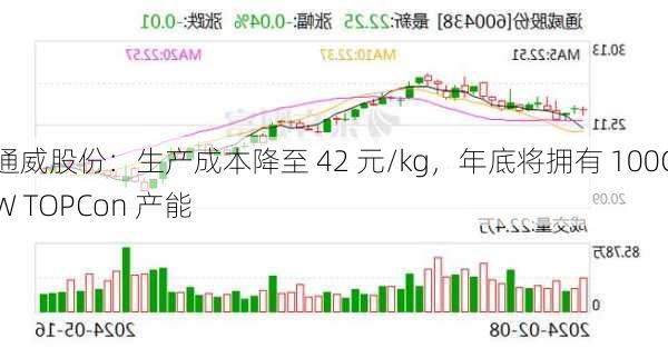 通威股份：生产成本降至 42 元/kg，年底将拥有 100GW TOPCon 产能