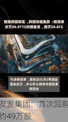 友发集团：首次回购约49万股