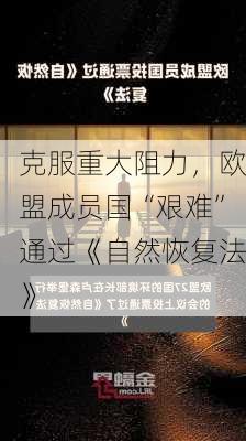 克服重大阻力，欧盟成员国“艰难”通过《自然恢复法》