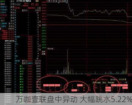 万咖壹联盘中异动 大幅跳水5.22%