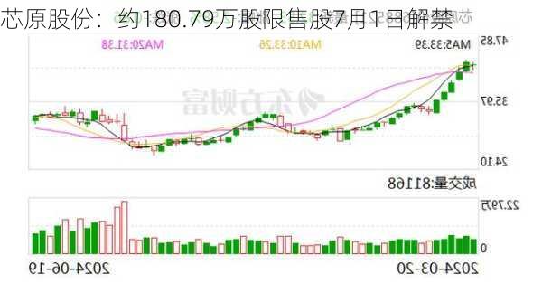 芯原股份：约180.79万股限售股7月1日解禁