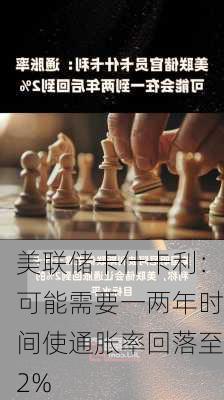 美联储卡什卡利：可能需要一两年时间使通胀率回落至2%