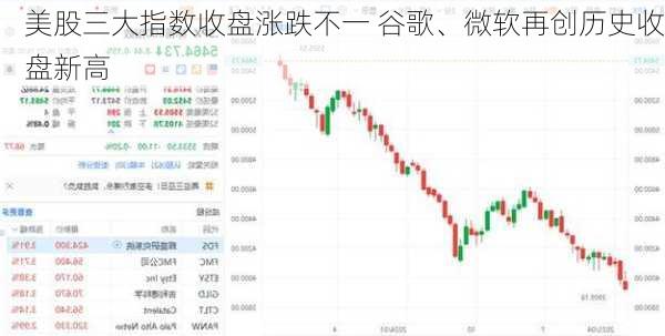 美股三大指数收盘涨跌不一 谷歌、微软再创历史收盘新高