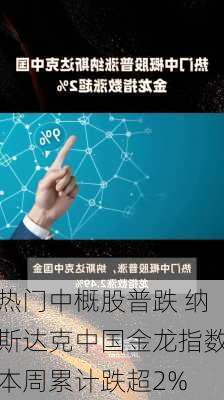 热门中概股普跌 纳斯达克中国金龙指数本周累计跌超2%