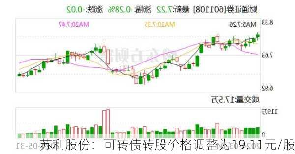 苏利股份：可转债转股价格调整为19.11元/股