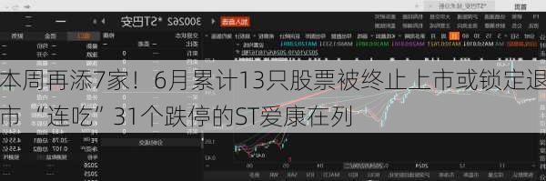 本周再添7家！6月累计13只股票被终止上市或锁定退市 “连吃”31个跌停的ST爱康在列