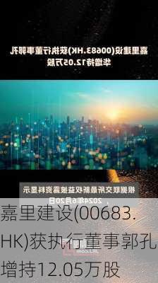 嘉里建设(00683.HK)获执行董事郭孔华增持12.05万股