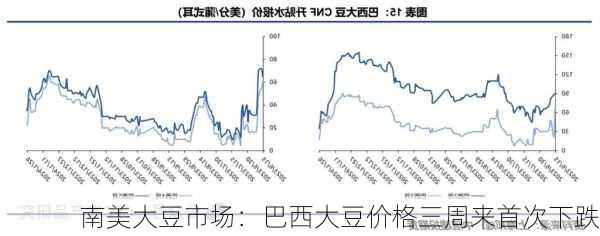 南美大豆市场：巴西大豆价格三周来首次下跌