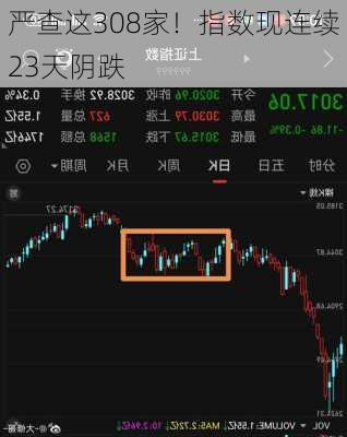 严查这308家！指数现连续23天阴跌