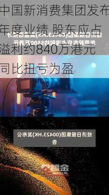 中国新消费集团发布年度业绩 股东应占溢利约840万港元同比扭亏为盈