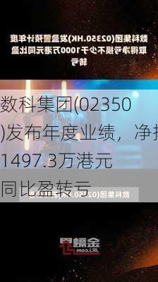 数科集团(02350)发布年度业绩，净损1497.3万港元 同比盈转亏